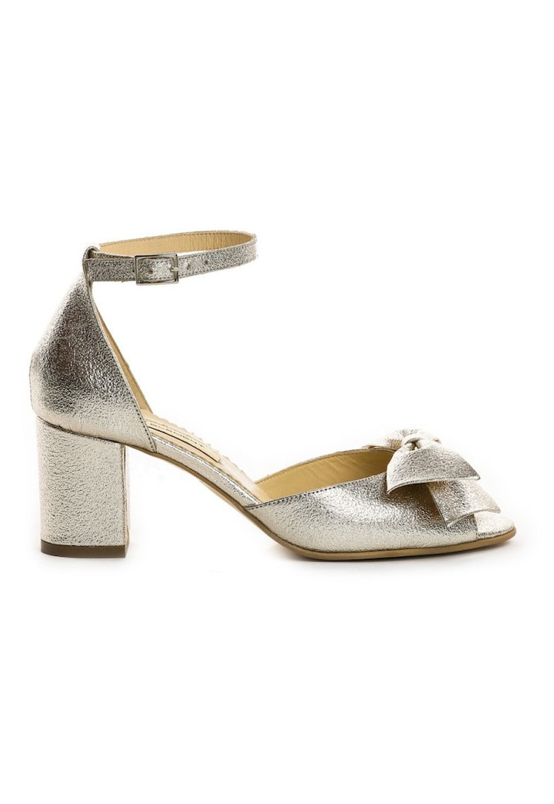 Sandale mireasa piele naturala Gold Daisy