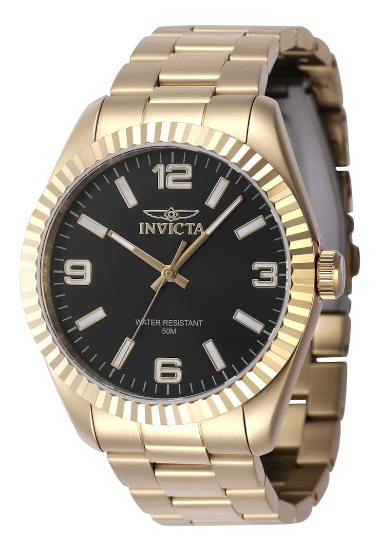 Мъжки часовник Specialty - 43mm - черен циферблат - златист - кварцов