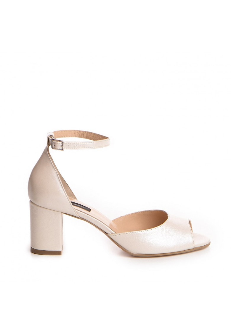 Sandale mireasa piele naturala Ivoire Daisy