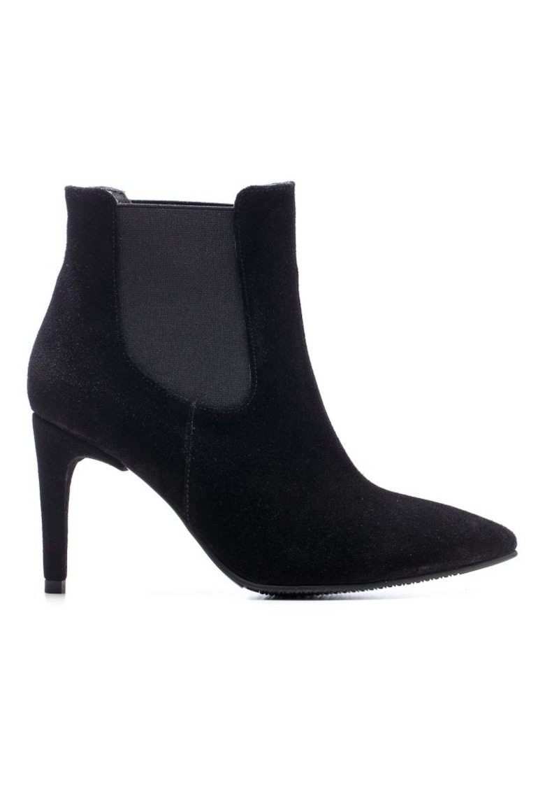 Botine dama All Day Negru Piele Naturala