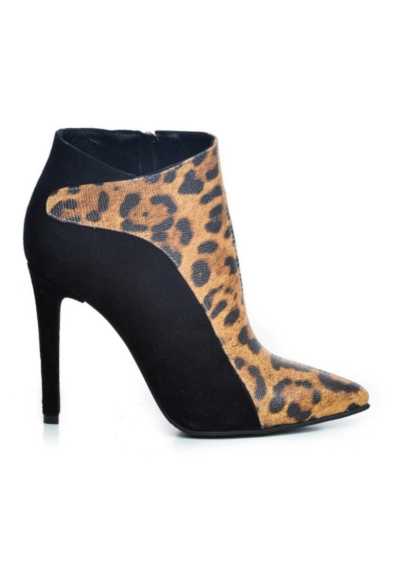 Botine Dama Piele Naturala Negru Alanna