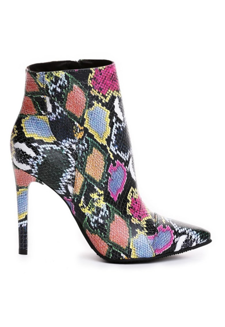 Botine dama Piele Naturala Multicolor Chloe