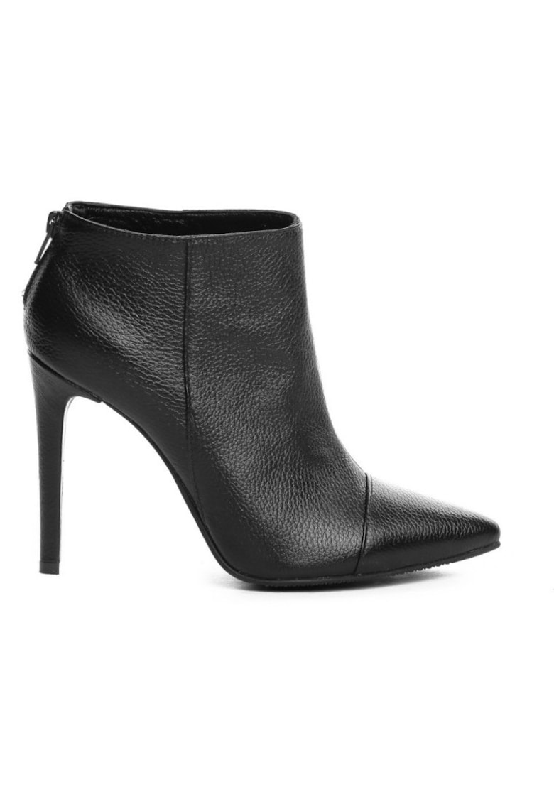 Botine dama Piele Naturala Negru Bizonat Emotion