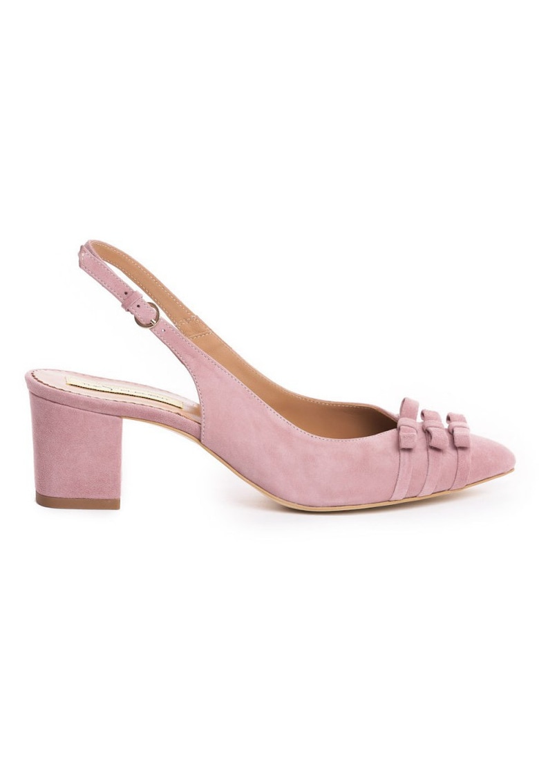 Pantofi cu toc gros piele Lila Kate