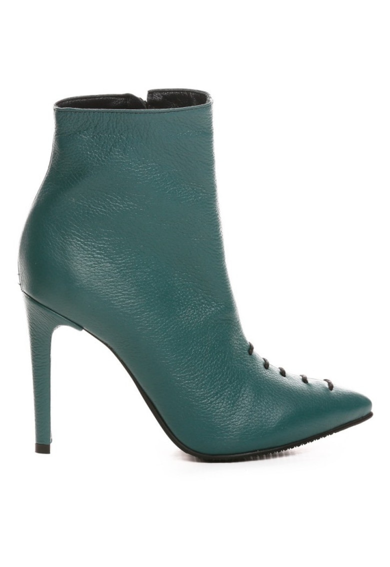 Botine dama Piele Naturala Verde Gia