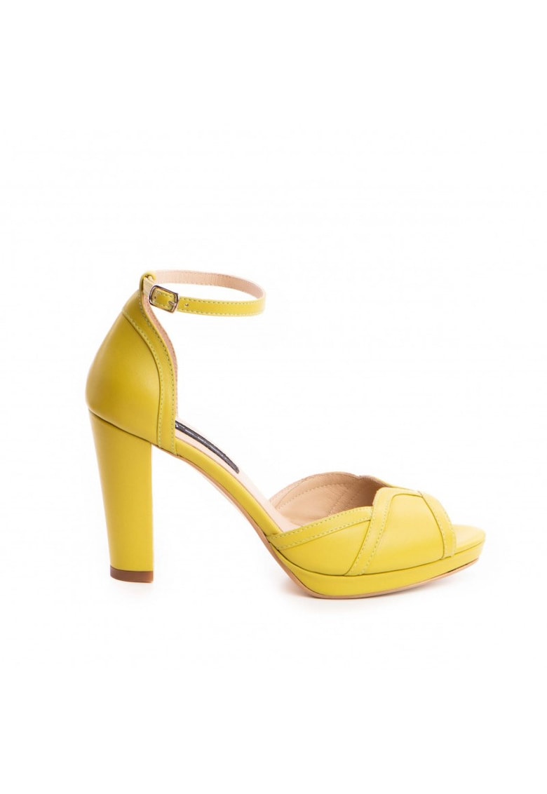 Sandale mireasa piele naturala Lime Anya