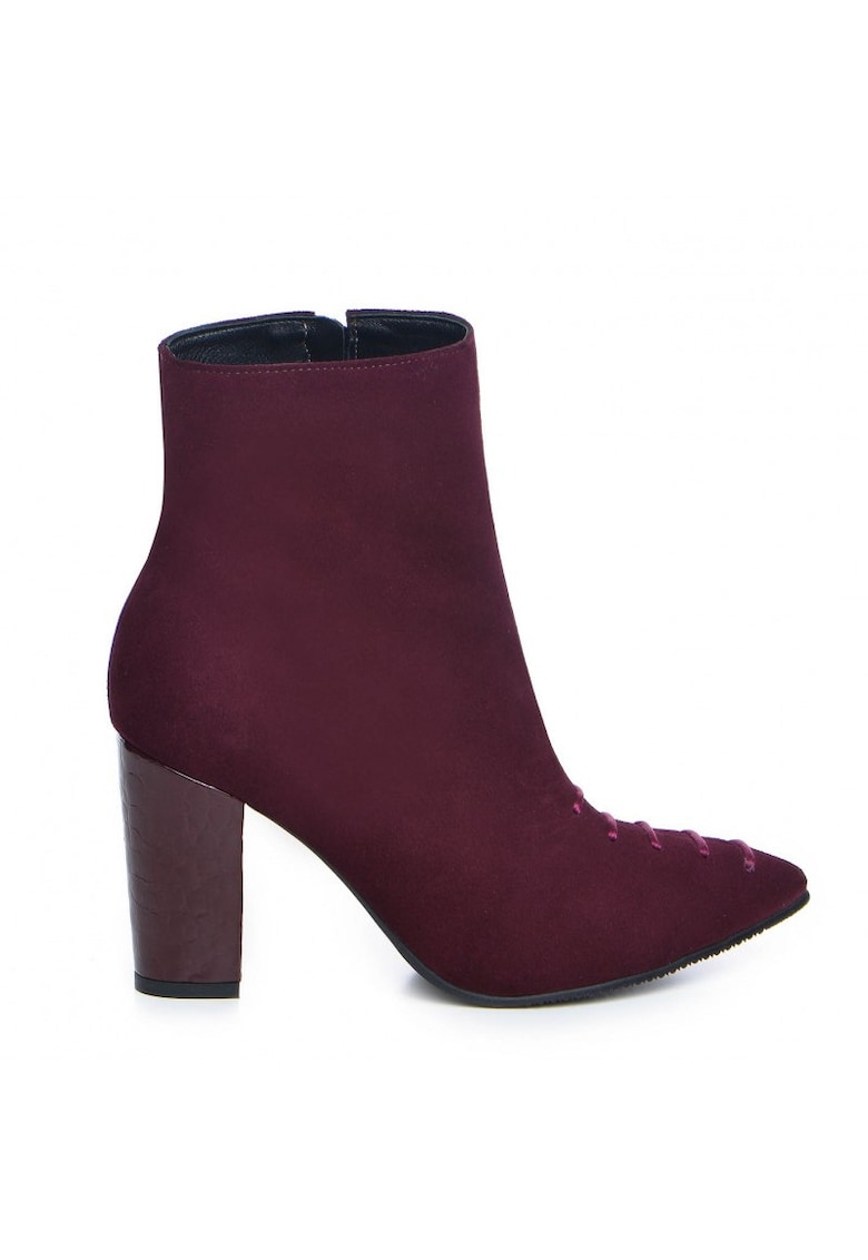 Ghete dama Piele Naturala Visiniu Gia