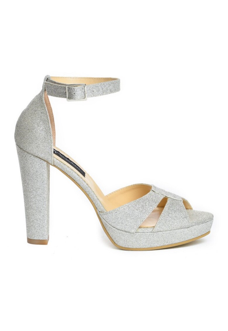 Sandale mireasa piele naturala Glitter Chic