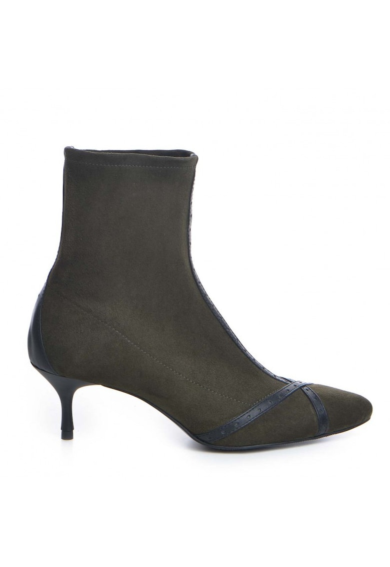 Botine Dama Piele Naturala Khaki Kylie