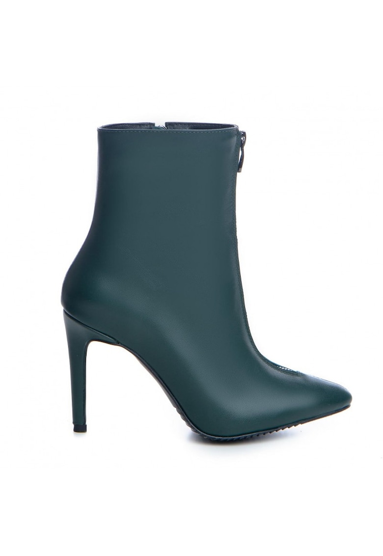 Botine Dama Piele Naturala Verde Misaki