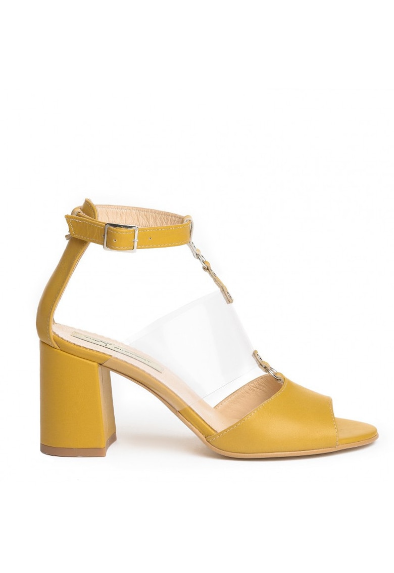 Sandale dama Pandora Yellow Piele Naturala