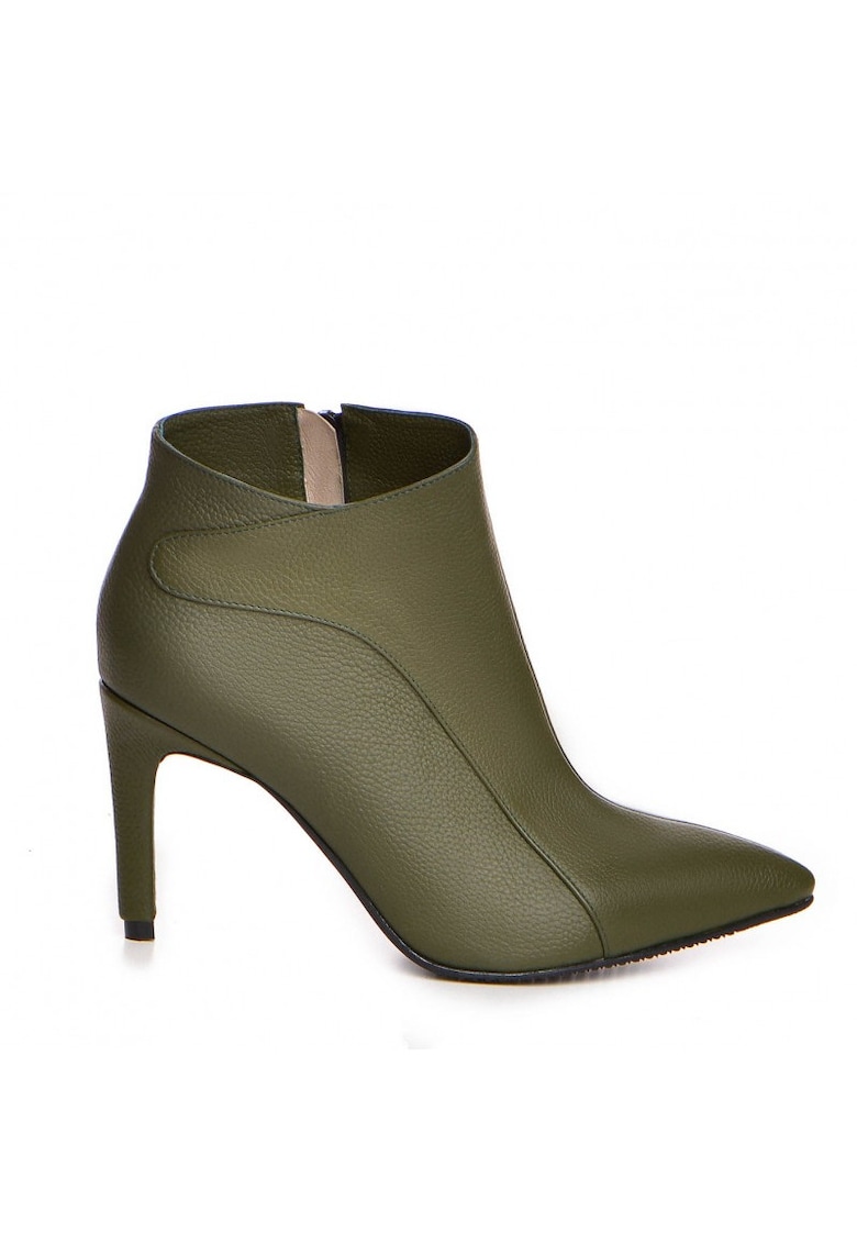 Botine Dama Piele Naturala Khaki Alanna