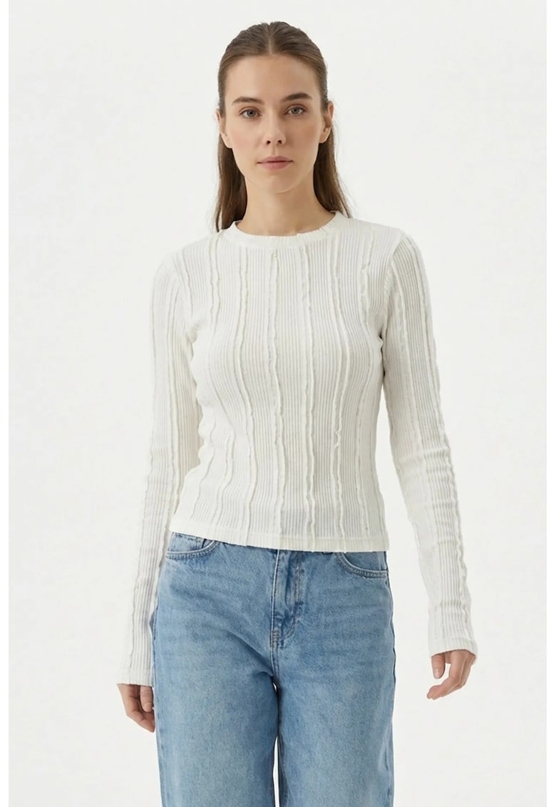 Bluza dama - jerseu - Alb