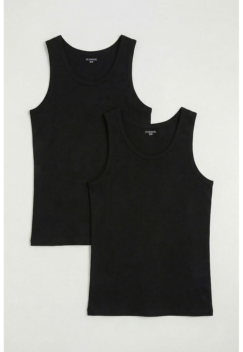 Set de top-uri - 2 piese - Negru