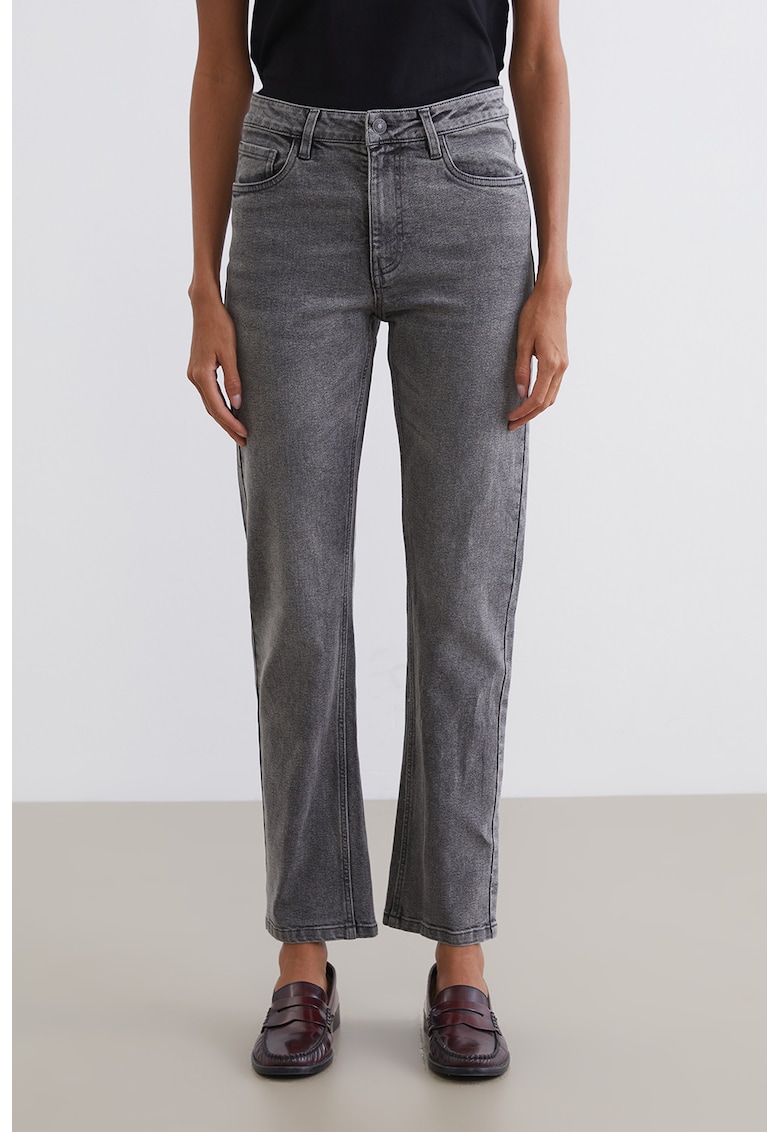 Blugi regular-fit cu talie medie - Gri