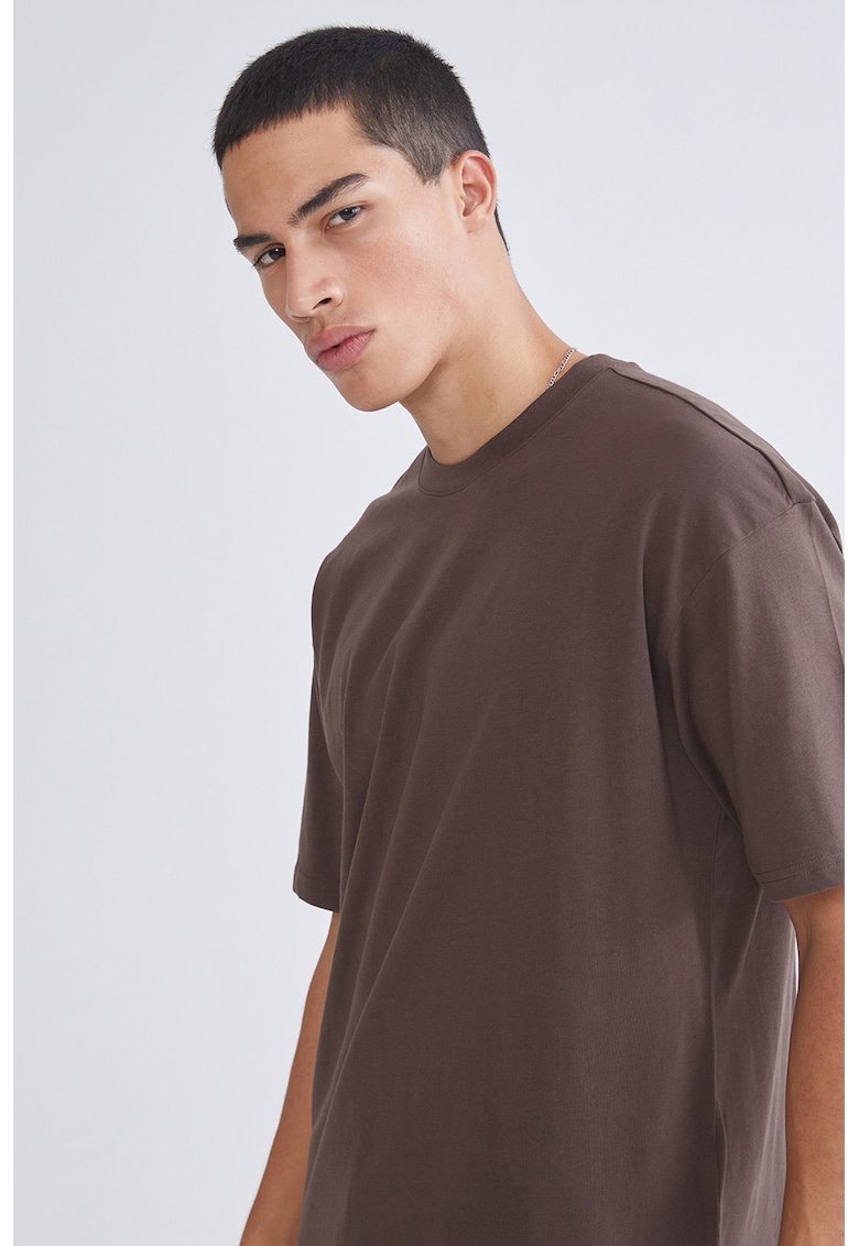 Tricou lejer din bumbac - Maro