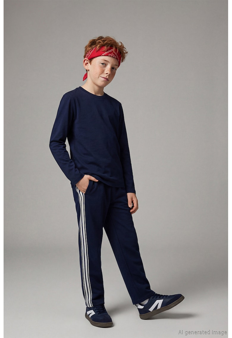 Pantaloni de trening cu talie elastica - Bleumarin