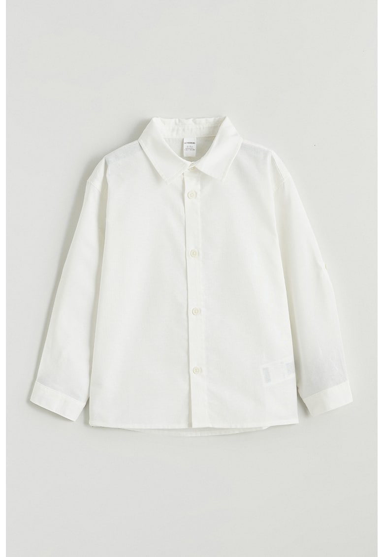 Camasa regular fit cu mansete ajustabile - Alb