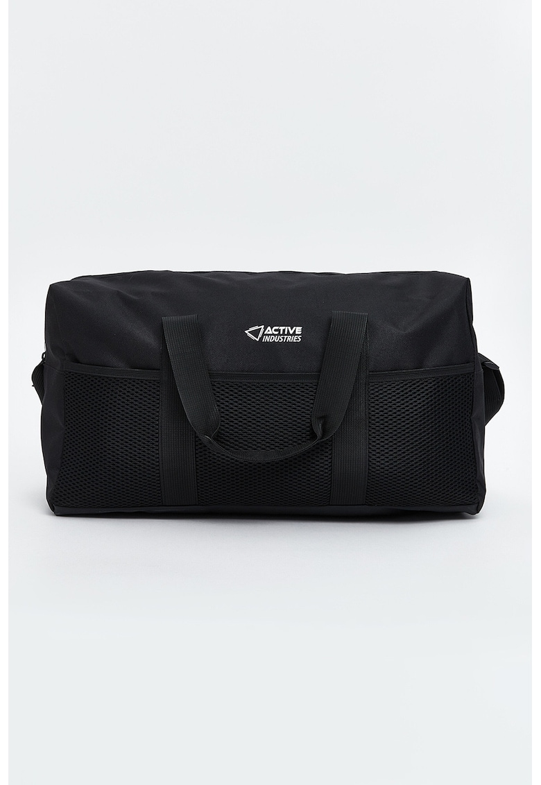Geanta duffle cu bareta detasabila - Negru
