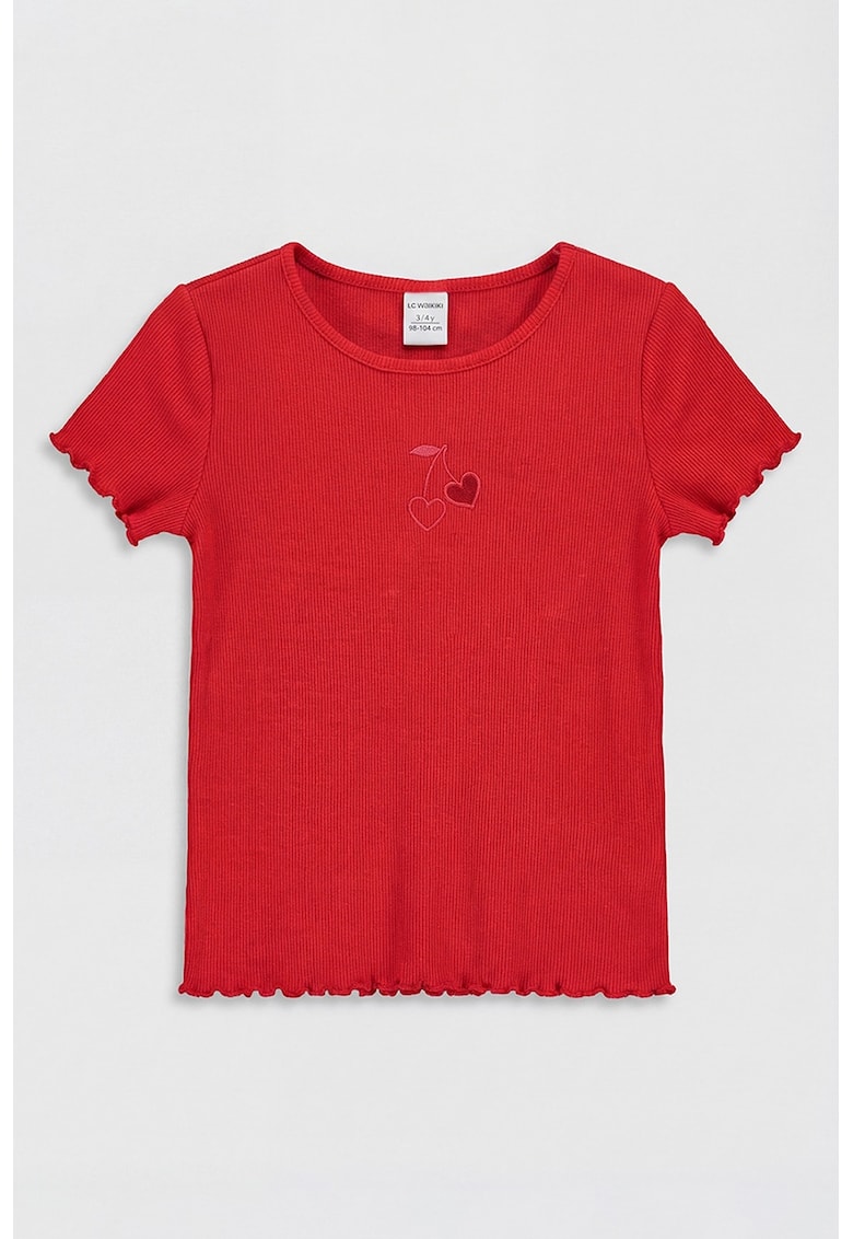 Tricou din amestec de bumbac - Rosu
