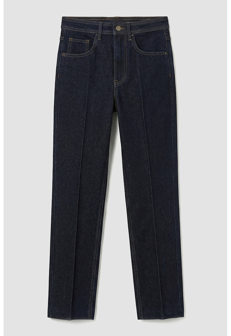 Blugi slim fit cu talie inalta - Albastru ultramarin