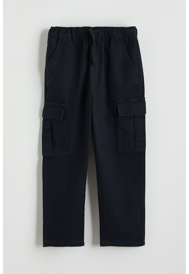 Pantaloni cargo cu talie medie - Negru