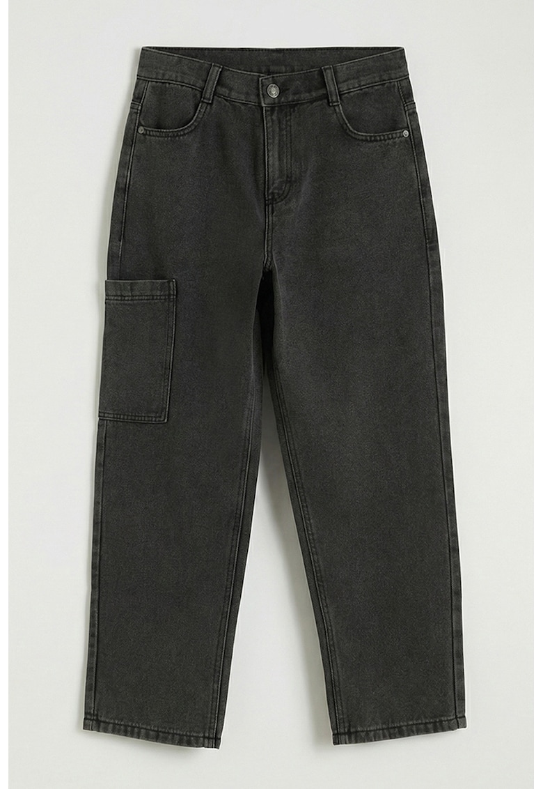 Blugi cargo relaxed fit - Gri antracit