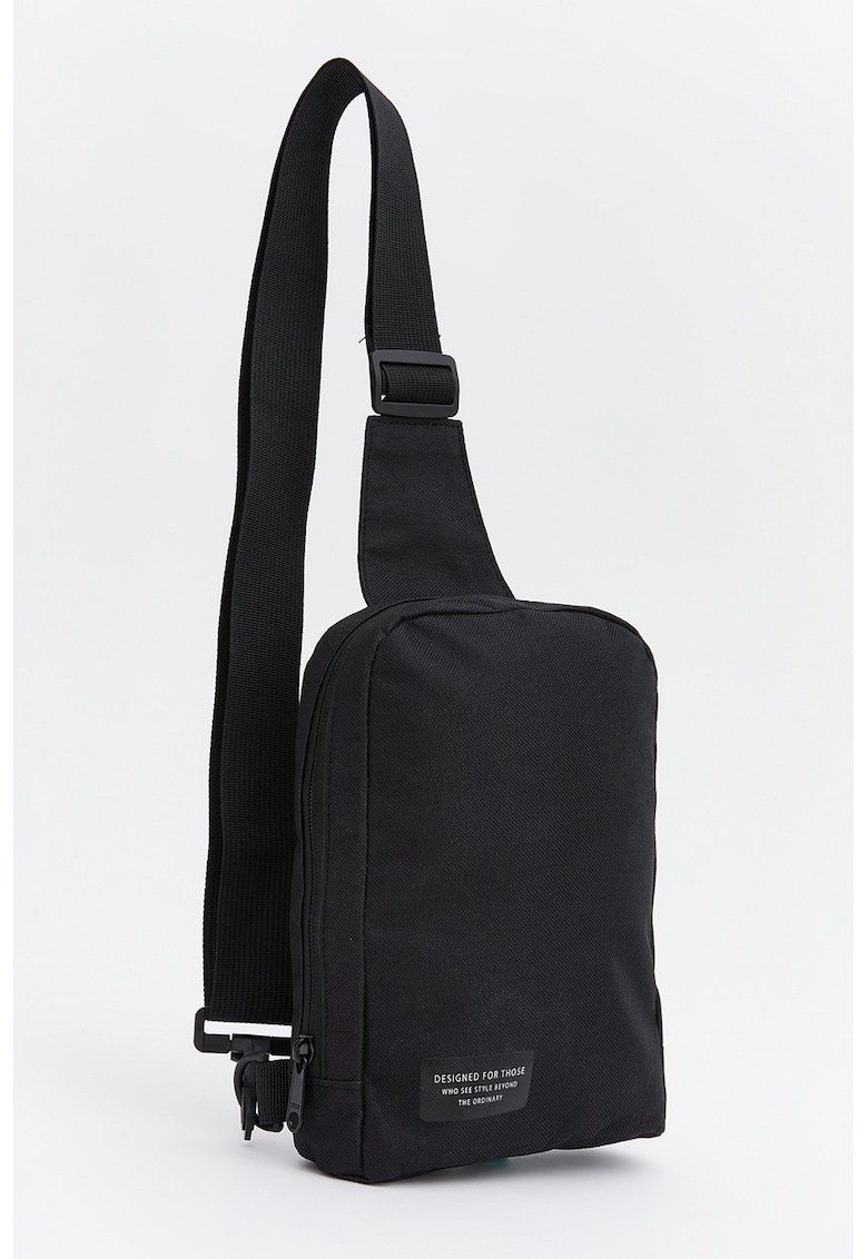 Geanta crossbody cu bareta ajustabila - Negru