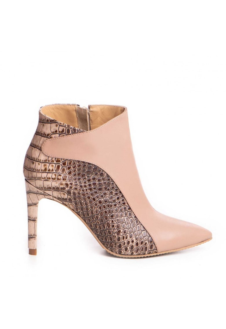 Botine Dama Piele Naturala Bej Alanna