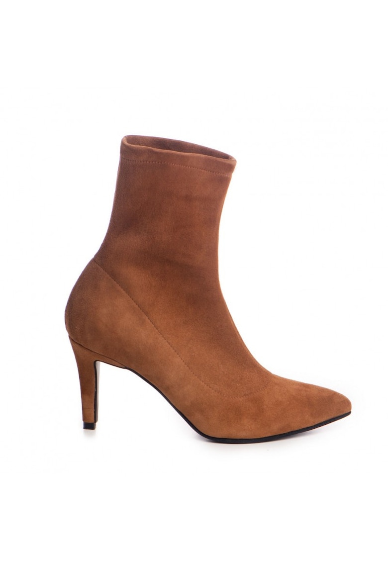 Botine Dama Piele Naturala Amora Camel