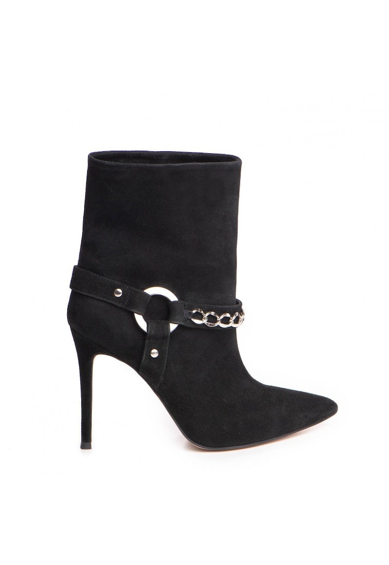 Botine Dama Piele Naturala Negru Cardie