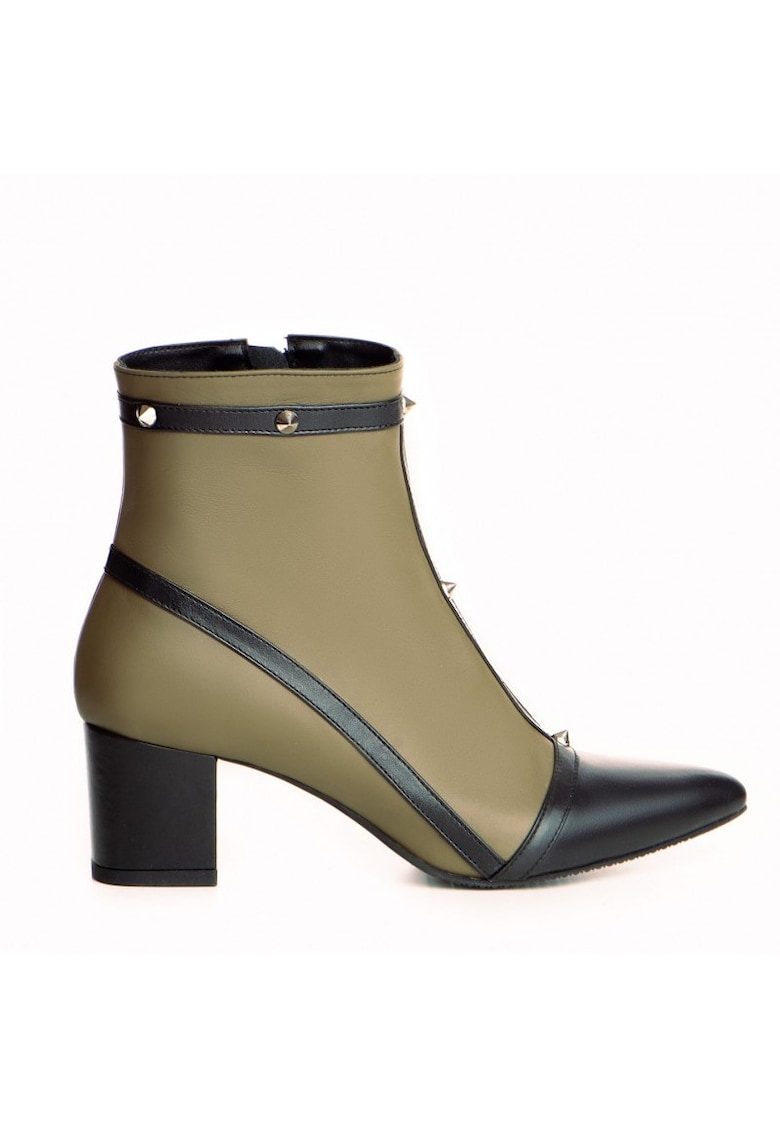 Ghete Dama Piele Naturala Khaki Ramya