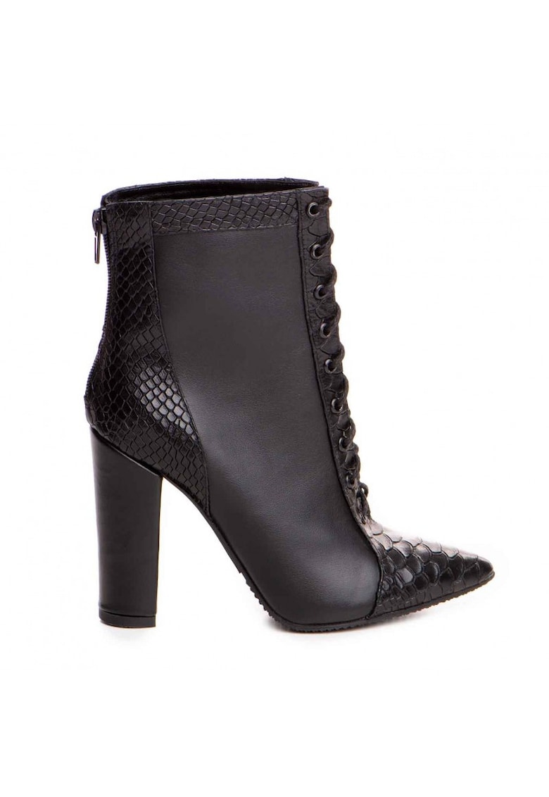 Ghete dama Piele Naturala Negru CThru