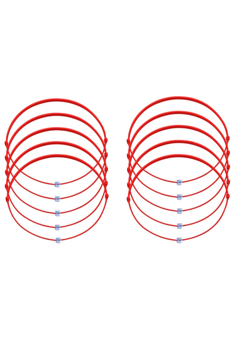 Set 10 Bratari Martisor cu Cristale Swarovski Mov