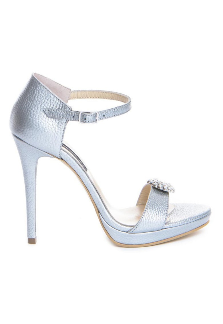 Sandale mireasa piele naturala Silver Something