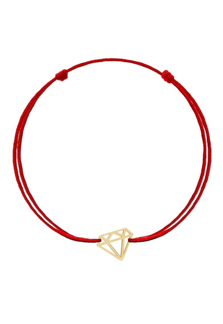 Bratara Martisor cu Mini Diamant din Aur 14K