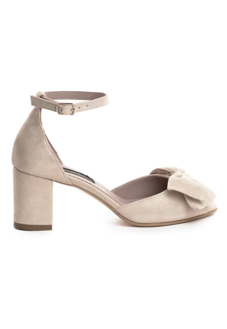 Sandale mireasa piele naturala Rose Sidefat Daisy