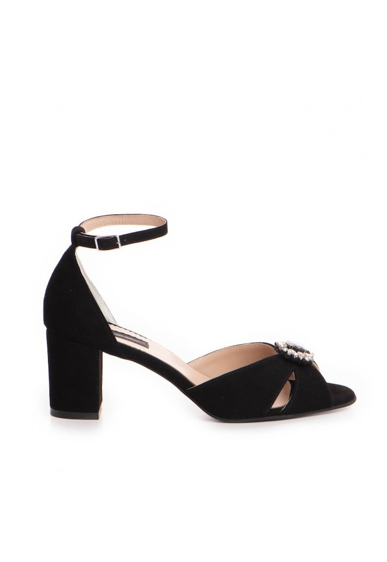 Sandale dama piele naturala Negru Lotus