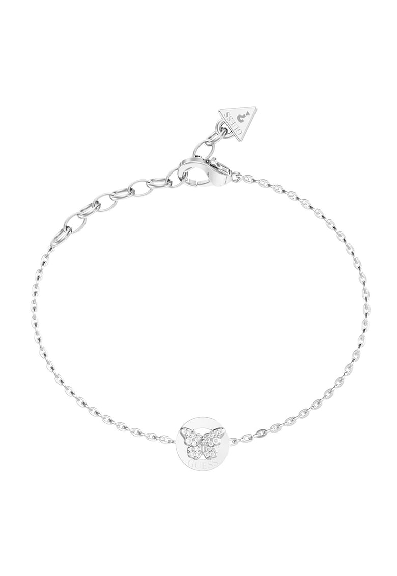 Bratara de lant cu talisman fluture - Argintiu