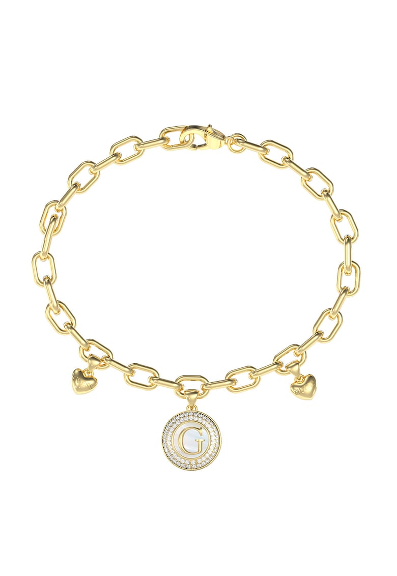 Bratara de otel inoxidabil cu cristale si talismane multiple