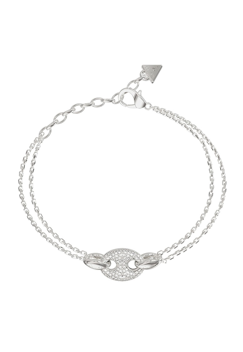 Bratara de otel inoxidabil cu cristale - Argintiu