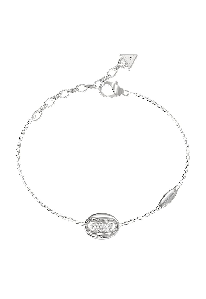 Bratara de otel inoxidabil cu cristale - Argintiu