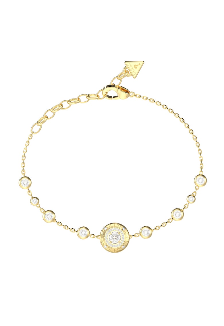 Bratara de otel inoxidabil cu cristale si zirconia - Auriu