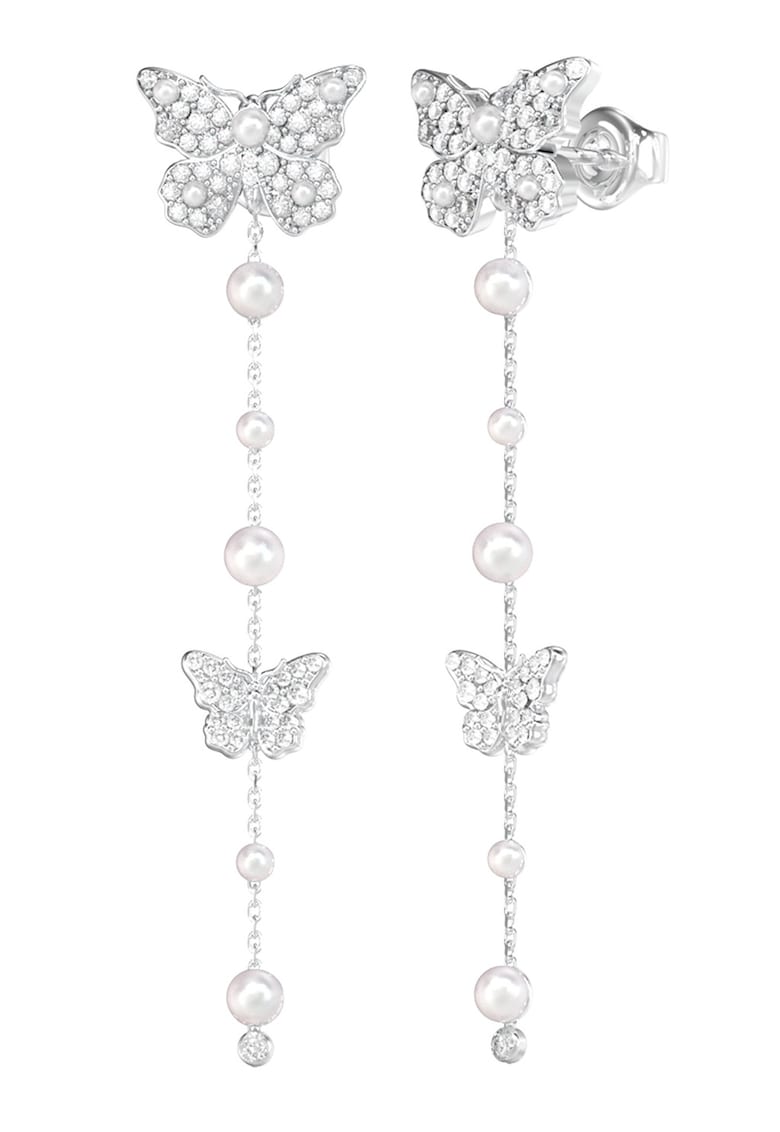 Cercei drop de otel inoxidabil - Argintiu