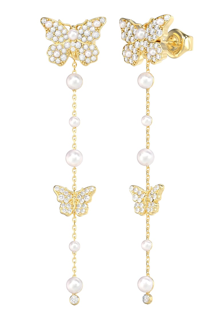 Cercei drop de otel inoxidabil - Auriu