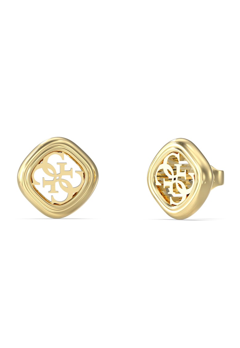 Cercei din otel inoxidabil cu logo - Auriu