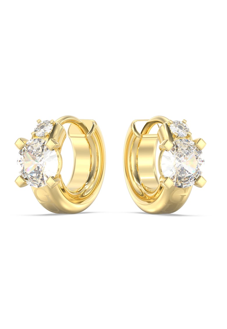 Cercei rotunzi cu cristale - Auriu