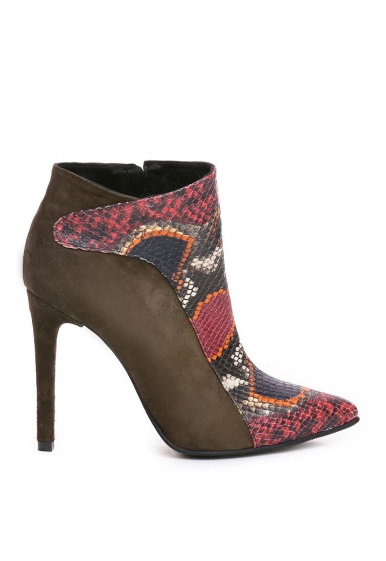 Botine dama Piele Naturala Alanna Khaki
