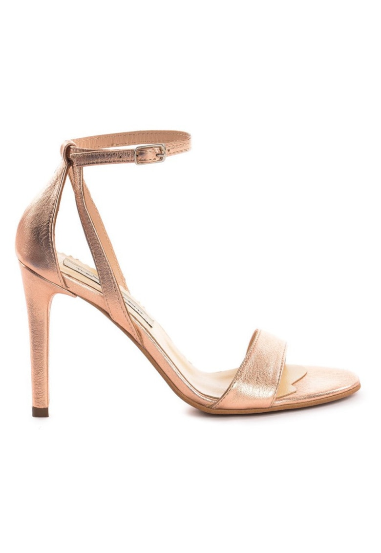 Sandale dama piele naturala Simple Gold Rose