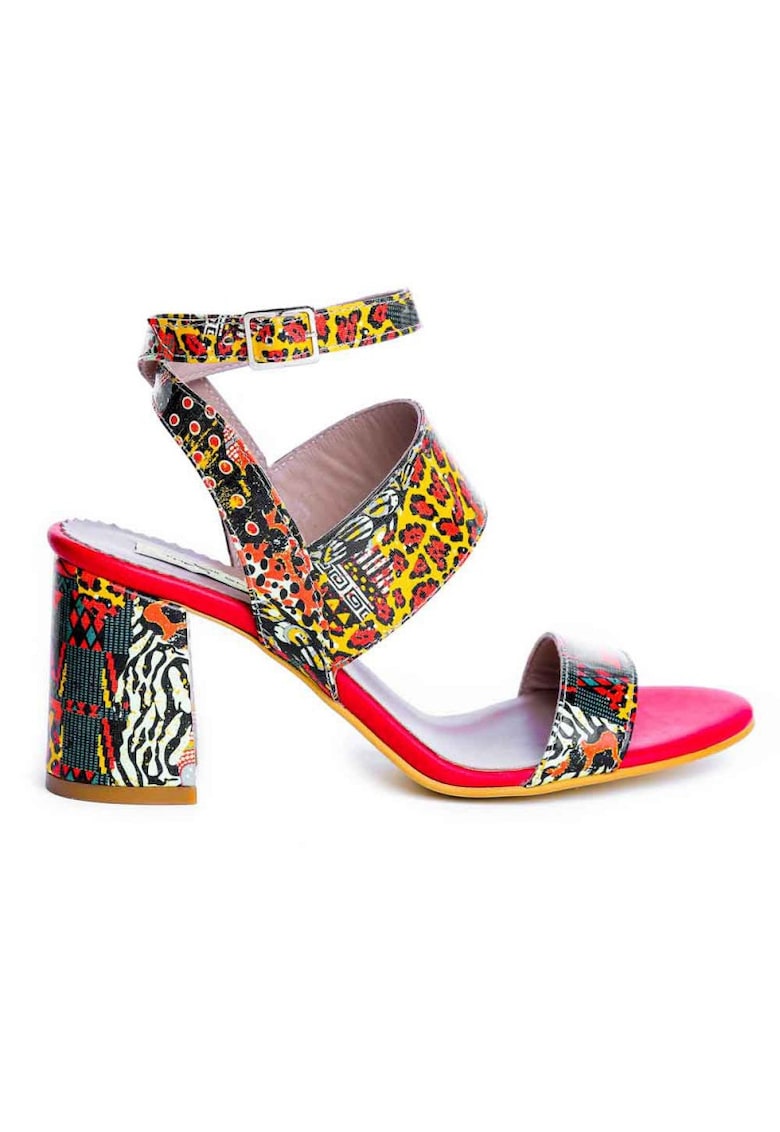 Sandale piele toc gros New Look Jungle